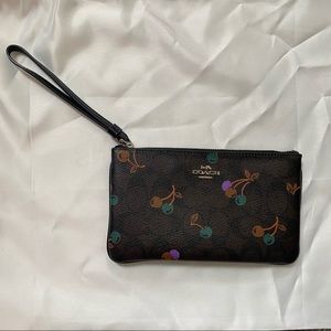 Coach cherry wristlet